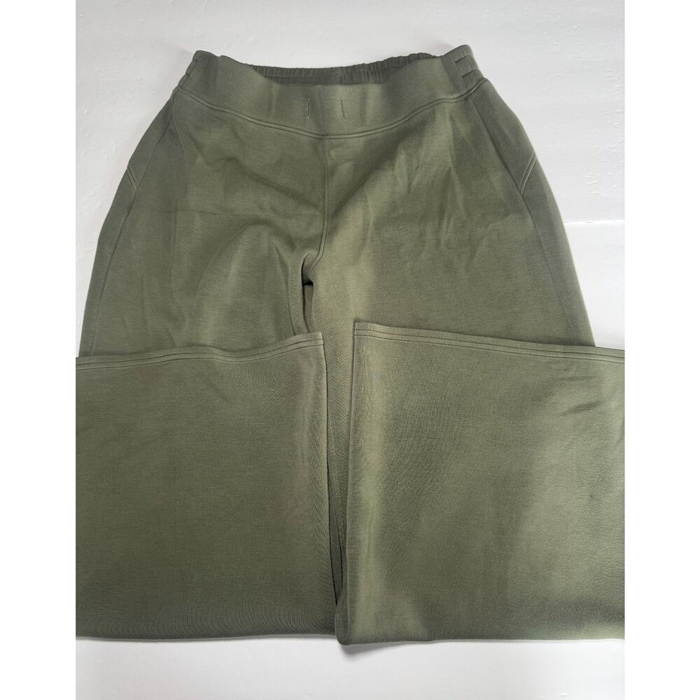 SPANX Olive Green Wide Leg Ponte Pants Womens Medium Pull On Stretch Casual